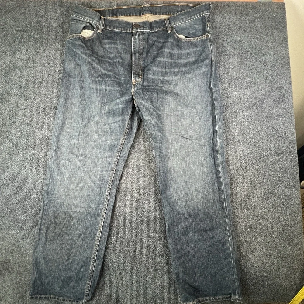 Levi's 559 Jeans Men's 44x31 Blue Light Wash Denim Relaxed Fit Straight Leg READ